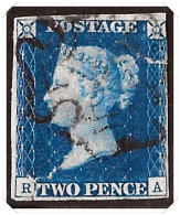 SG 5 1840 QV 2d Blue Used Small Tear As Picture - Oblitérés