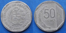 PERU - 50 Centimos 2005 KM# 307.4 Monetary Reform (1991) - Edelweiss Coins - Pérou