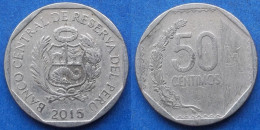 PERU - 50 Centimos 2015 KM# 307.4 Monetary Reform (1991) - Edelweiss Coins - Peru