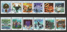 Guernsey 2006 Christmas, The 12 Days Of Christmas Set Of 12, Used, SG 1130/41 - Guernsey