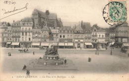 FRANCE - Saint Quentin - La Place Et La Basilique - Carte Postale Ancienne - Saint Quentin