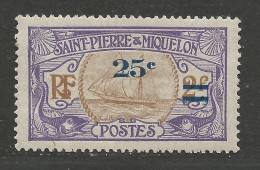 SAINT PIERRE ET MIQUELON N° 119 NEUF* TRACE DE CHARNIERE   / Hinge  / MH - Nuovi