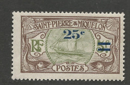 SAINT PIERRE ET MIQUELON N° 120 NEUF* TRACE DE CHARNIERE   / Hinge  / MH - Unused Stamps