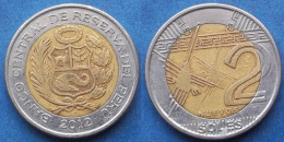 PERU - 2 Nuevos Soles 2012 "Hummingbird From The Inca Lines" KM# 343 Monetary Reform (1991) - Edelweiss Coins - Pérou