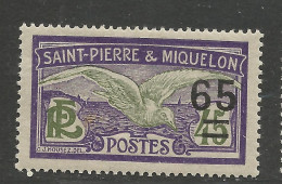 SAINT PIERRE ET MIQUELON N° 121 NEUF* TRACE DE CHARNIERE   / Hinge  / MH - Nuovi