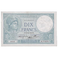 France, 10 Francs, Minerve, 1940, K.77274, SUP, Fayette:07.16, KM:84 - 10 F 1916-1942 ''Minerve''