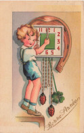 FETES ET VOEUX - Nouvel An - Un Enfant Réparant L'horloge - Colorisé - Carte Postale Ancienne - Neujahr