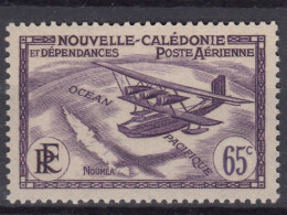 ⁕ New Caledonia 1938 French Colony RF ⁕ Airmail Mi.207 SEAPLANE OVER PACIFIC OCEAN ⁕ 1v MNH - Ungebraucht