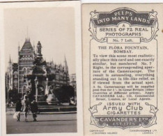 7 The Flora Fountain Bombay  - PEEPS INTO MANY LANDS A 1927 - Cavenders RP Stereoscope Cards 3x6cm - Visores Estereoscópicos