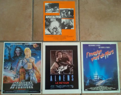 4 PLAQUETTES PUBLICITAIRES FILM FANTASTIQUE SCIENCE FICTION HORREUR ALIENS MAITRES UNIVERS TBE CINEMA - Publicidad