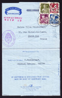 1957 Aerogramm Aus Peking (Stempel: Royal Swedish Embassy In Peking.) Nach Paris. - Cartas & Documentos