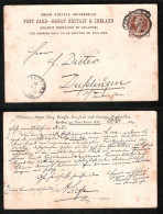 1885  UK  Postal Stationary  Postkarte P18, Rückseitig Mit Vordruck (der Die Jahreszahl 1885 Enthält!) - Cartas & Documentos