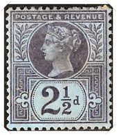 QV SG201 1887 Jubilee 2-12d Purple Blue Mint Hinged - Ongebruikt