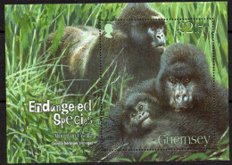 Guernsey 2007 Endangered Species IV, Mountain Gorilla MS, Used, SG 1173 - Guernsey