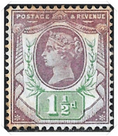 SG198 QV 1887 1½d Dull Purple & Pale Green, Jubilee Issue, Mounted Mint - Nuovi