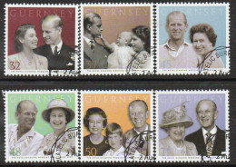 Guernsey 2007 Royal Diamond Wedding Set Of 6, Used, SG 1174/9 - Guernsey