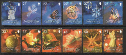 Guernsey 2007 Christmas, Decorations Set Of 12, Used, SG 1186/97 - Guernsey