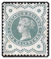 QV SG213 1/2d Green Light Mounted Mint - Nuovi