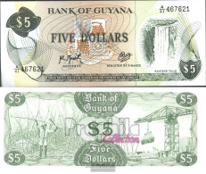 Guyana Pick-number: 22f, Signature 9 Uncirculated 1992 5 Dollars - Guyana Francese