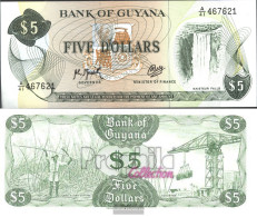 Guyana Pick-number: 22f, Signature 9 Uncirculated 1992 5 Dollars - Französich-Guyana