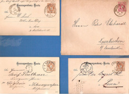 1884-85  Österreich  Umschlag U63a (Riss) Und 3 Postkarten Mi P43 - Briefe