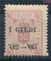 Island D16A Postfrisch 1902 Aufdruckausgabe Dienstmarken (10301397 - Nuevos