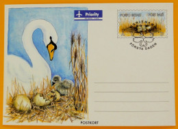 Åland 1997 Postal Stationery Postcard, First Day Cancellation - Swan Bird - Aland
