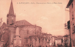 FRANCE - St Paulien - Eglise - Monument Aux Morts Et Place Julien - Carte Postale Ancienne - Sonstige & Ohne Zuordnung