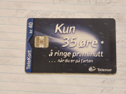 Norway-(n-151)-kun 35 Ore A Ring Pr.minutt-(kr40)-(43)-(C98033747)-used Card+1card Prepiad Free - Noorwegen