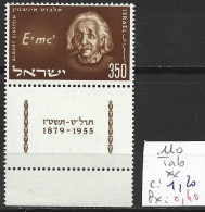 ISRAEL 112 ** Côte 1.20 € - Ongebruikt (met Tabs)