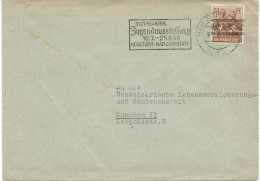 LETTRE 1948 AVEC CACHET STUTTGARTER JUGENDAUSSTELLUNG MESSETURM BAD CANNSTATT - Briefe U. Dokumente