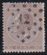 Belgie  .   OBP    .    19-A       .    O     .   Gestempeld     .   /   .    Oblitéré - 1865-1866 Profilo Sinistro