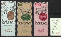 ISRAEL 121 à 23 ** Côte 1 € - Nuevos (sin Tab)