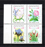 Iran 1987 Set Flowers/Blumen Stamps (Michel 2201/04) MNH - Iran