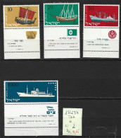ISRAEL 134 à 37 ** Côte 2 € - Unused Stamps (with Tabs)