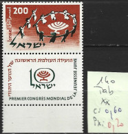 ISRAEL 140 ** Côte 0.60 € - Nuovi (con Tab)