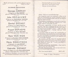 Oorlog 40 45 Bombardement Waregem 12.07.1943  7 Personen - Religion & Esotérisme