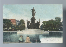 CPA - 75 - Paris - La Fontaine De Dalou - Triomphe De La République - Place De La Nation - Colorisée - Animée - Circulée - Statues