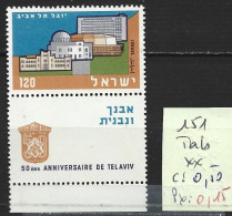 ISRAEL 151 ** Côte 0.40 € - Nuovi (con Tab)