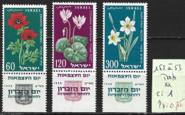 ISRAEL 152 à 53 ** Côte 1 € - Nuevos (con Tab)