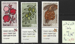 ISRAEL 157 à 59 ** Côte 2.75 € - Unused Stamps (with Tabs)