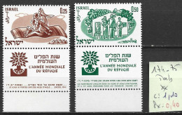 ISRAEL 174-75 ** Côte 1.10 € - Unused Stamps (with Tabs)