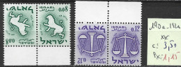 ISRAEL 190a-192a ** Côte 3.50 € - Unused Stamps (with Tabs)