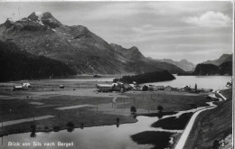 SILS ► Blick Von Sils Nach Bergell, Fotokarte Mit Hotel Maloja-Kulm Stempel Anno 1938 - Sils Im Engadin/Segl