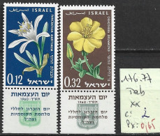 ISRAEL 176-77 ** Côte 2 € - Unused Stamps (with Tabs)