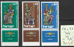 ISRAEL 179 à 81 ** Côte 3.75 € - Unused Stamps (with Tabs)