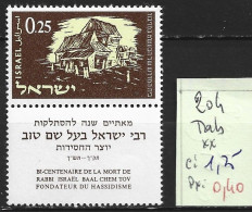 ISRAEL 204 ** Côte 1.25 € - Unused Stamps (with Tabs)