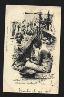 Jeunes Malgaches   La Coiffure  Oblit Bleue  TAMATAVE  1905  /defaut En Haut - Madagaskar