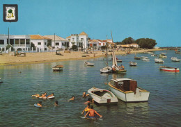 HUELVA, PLAYA DE PUNTA UMBRIA, VISTA PARCIAL, BAIGNEURS, BATEAUX  COULEUR  REF 14293 - Huelva