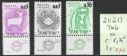 ISRAEL 211 à 13 ** Côte 1.25 € - Unused Stamps (with Tabs)